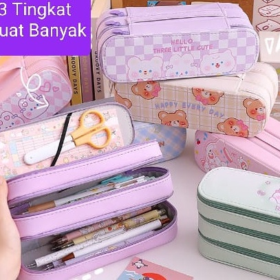 

KP8 nicky888 Kotak Pensil 3 Layer Korean Style Pencil Case Tempat Pensil Import 2 Layer Dan 3 Layer Kotak Pensil 2 Tingkat Dan 3 Tingkat K6