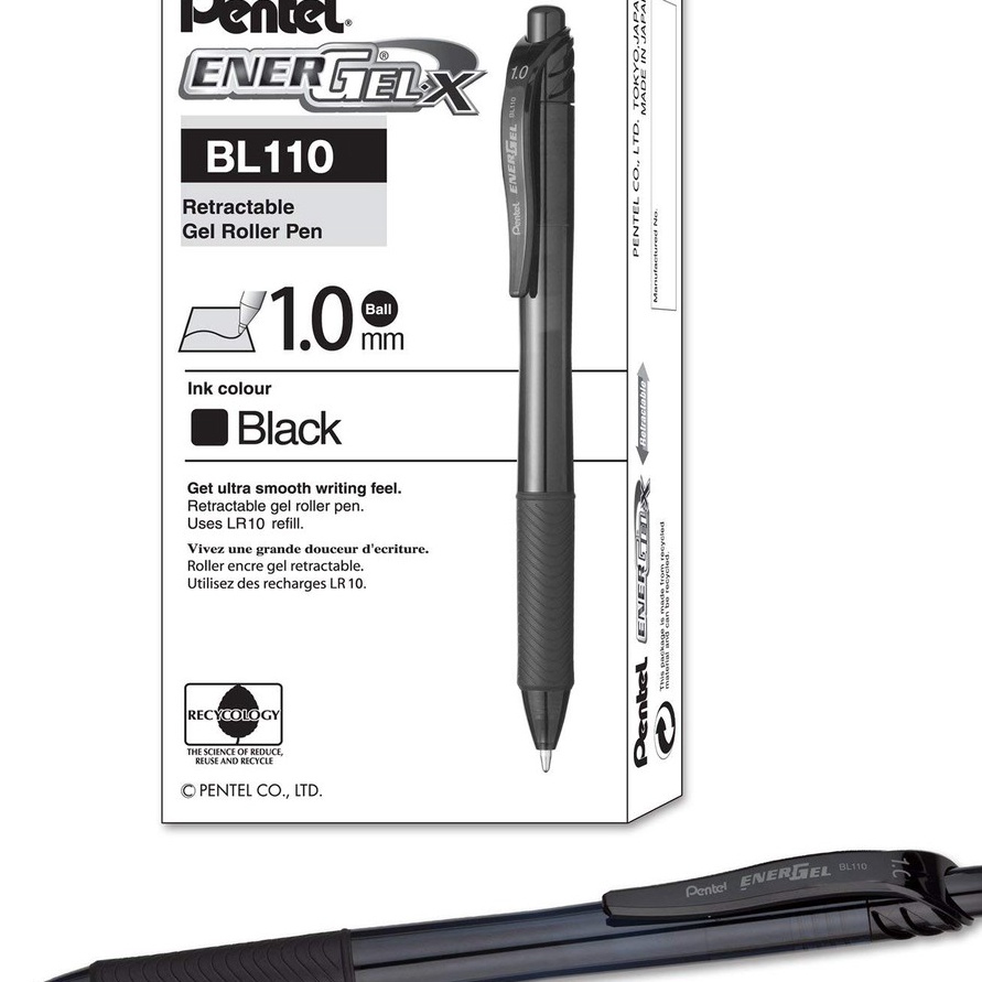 

HJ6 Pen Pentel EnerGelX BL 11 1 mm HitamBiru
