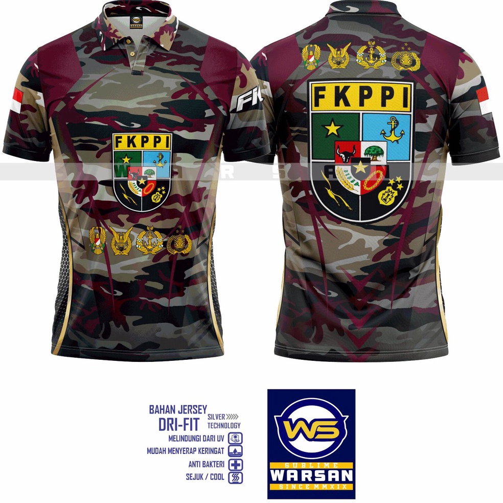 Kaos kerah FKPPI  Kaos FKPPI  Tshirt Polo FKPPI Bahan Dryfit WARSAN KODE R9R4