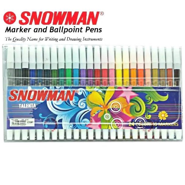 

Baru Spidol SNOWMAN 24 Warna Coloring Marker