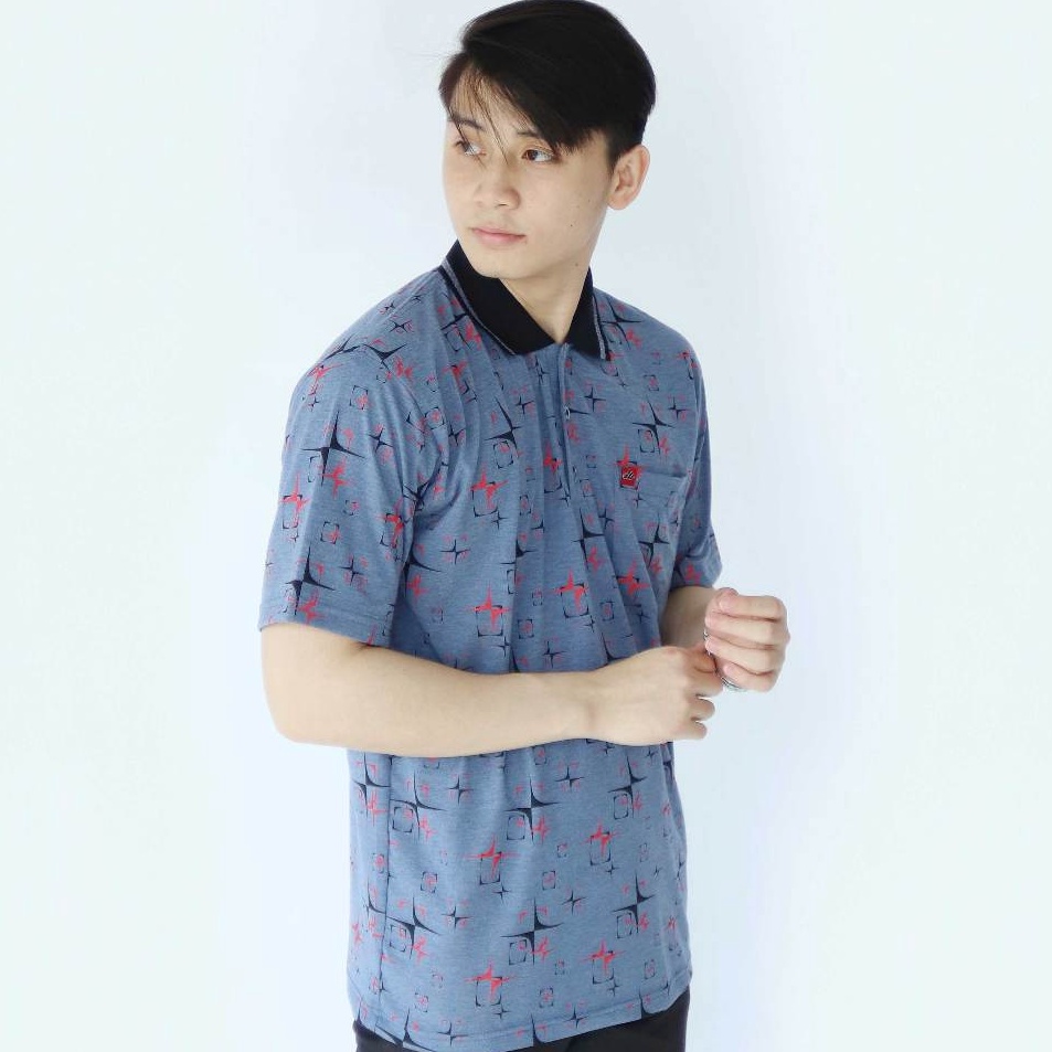 Obral Hemat  Sonclothing  Kaos kerah pria  kaos korea pria saku dewasa motip batik  kaos polo shirt 
