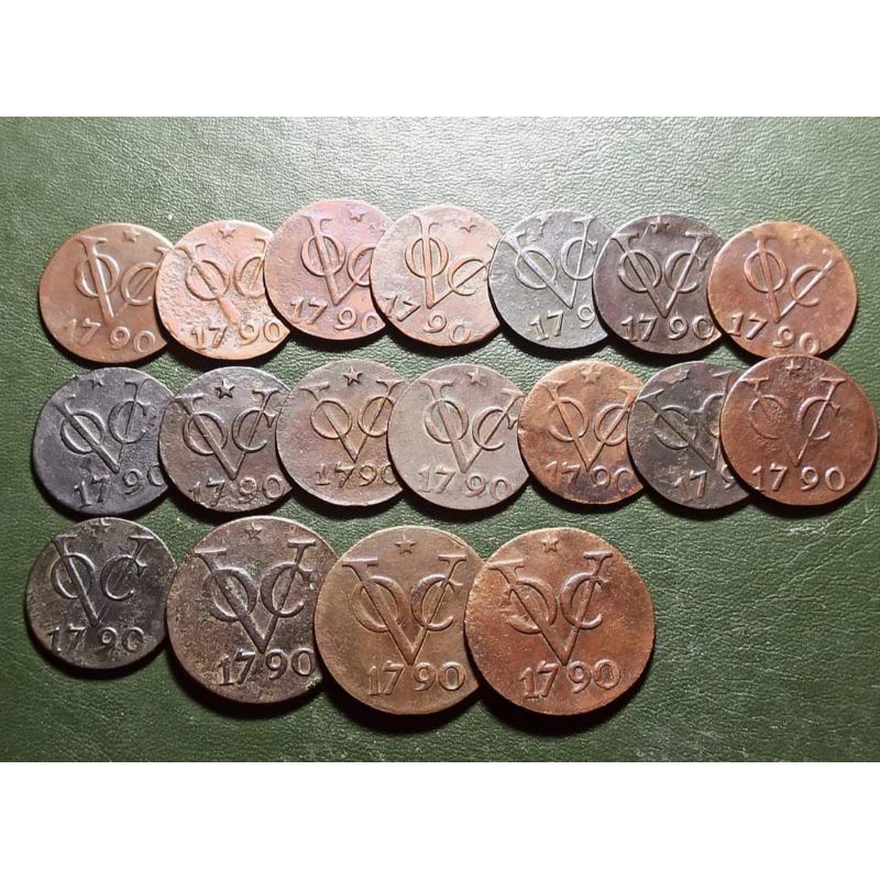 koin VOC tahun 1790 asli