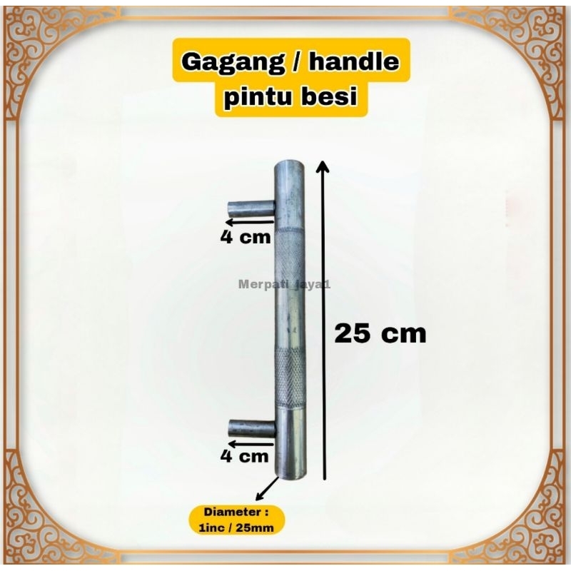 handle pintu / gagang pegangan pintu gerbang panjang 25 cm