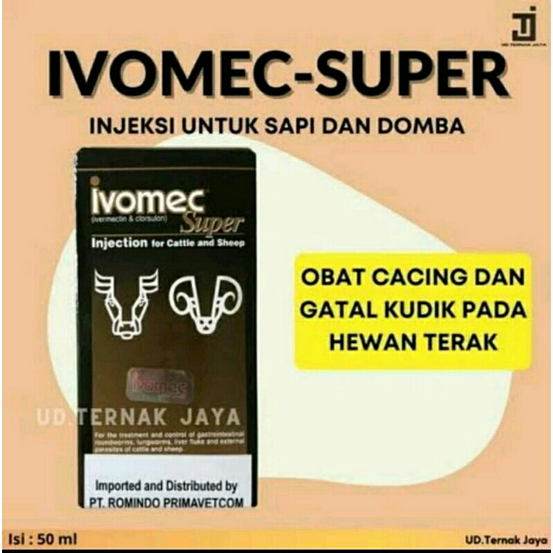 Ivomec Super 50ml Obat Cacing hewan|Obat Kudis hewan