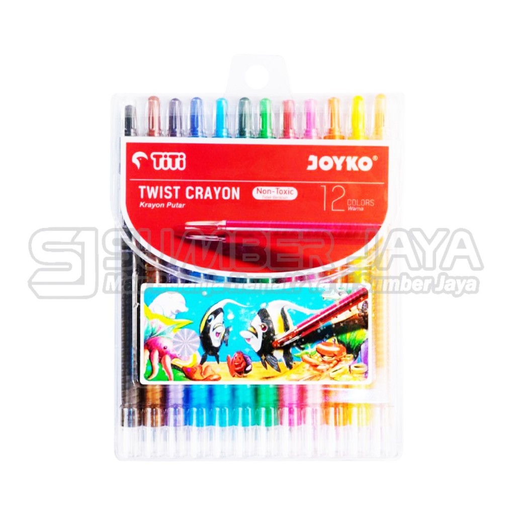 

Alat Melukis Crayon Titi Joyko Isi 12T/24T Crayon Twist Putar Krayon Oil Pastel Warna Warni