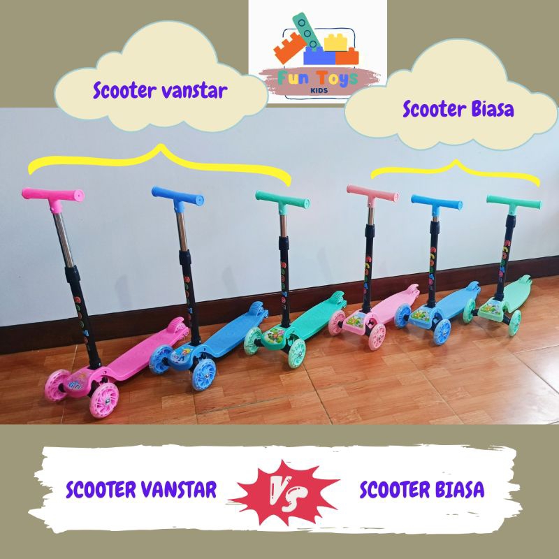 scooter kickboard skuter otoped anak lampu roda tiga scooter duduk skuter ada dudukannya squter sepe