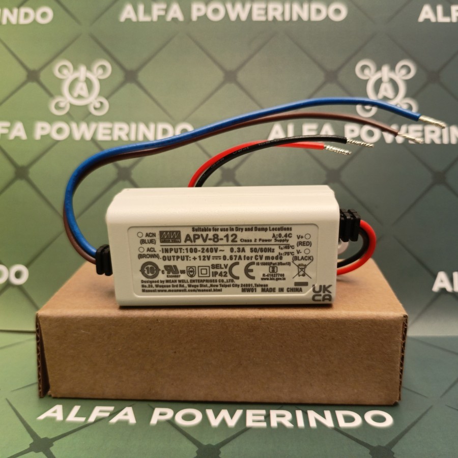 POWER SUPPLY LED DRIVER MEANWELL APV-8-12 APV-8-24 MEANWELL 8watt 12V