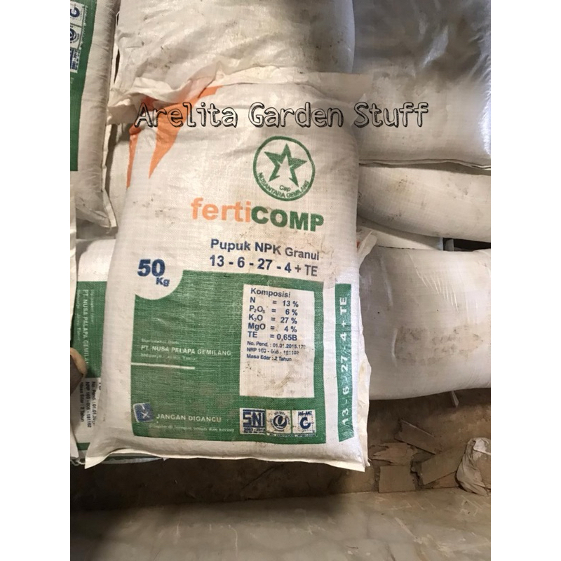NPK 13-6-27-4 + TE merk Ferticomp repack 1Kg