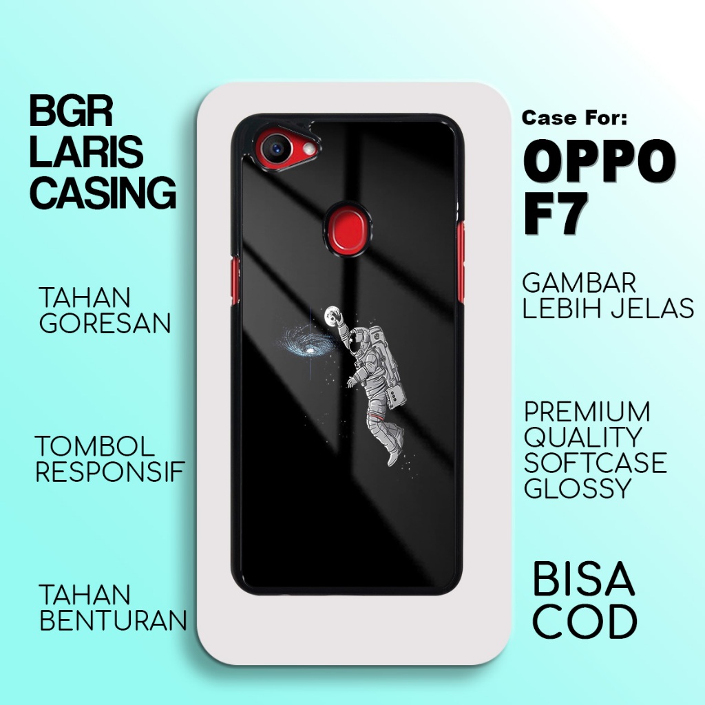 Case Oppo F7 Terbaru - Oppo F7 - Motif Astronot Cute - Hardcase Premium Glossy - Softcase Hp Oppo Bg