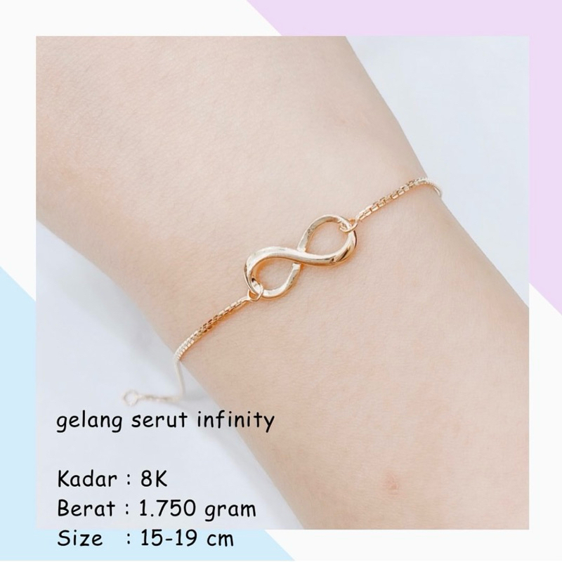 GELANG EMAS SERUT INFINITY 8K 1.750gr
