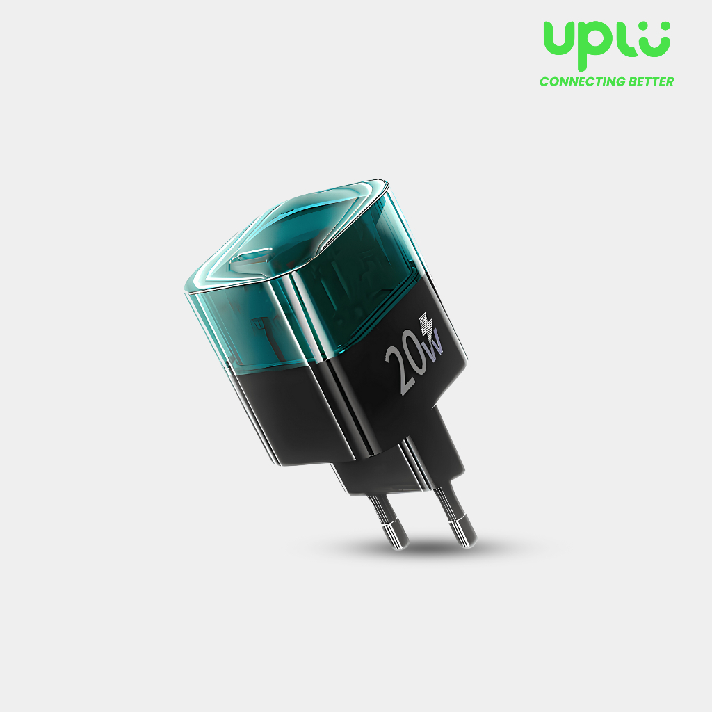 UPLU Adaptor Kepala Charger 20W Travel Fast Charger MFI for Iphone / Android Green