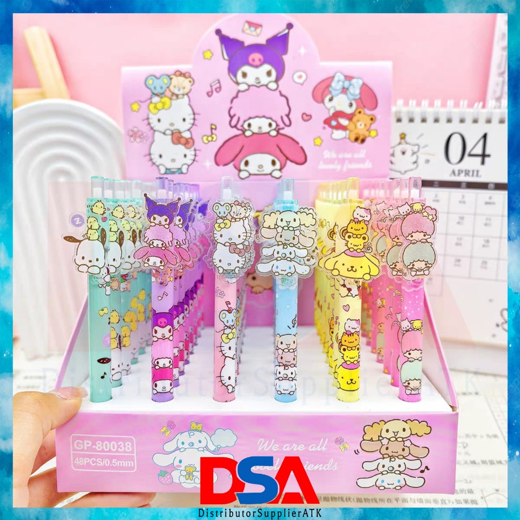 

PULPEN GEL 0,5 AKRILIK PREMIUM MOTIF KARTUN LUCU TERBARU PEN GEL SANRIO NUMPUK