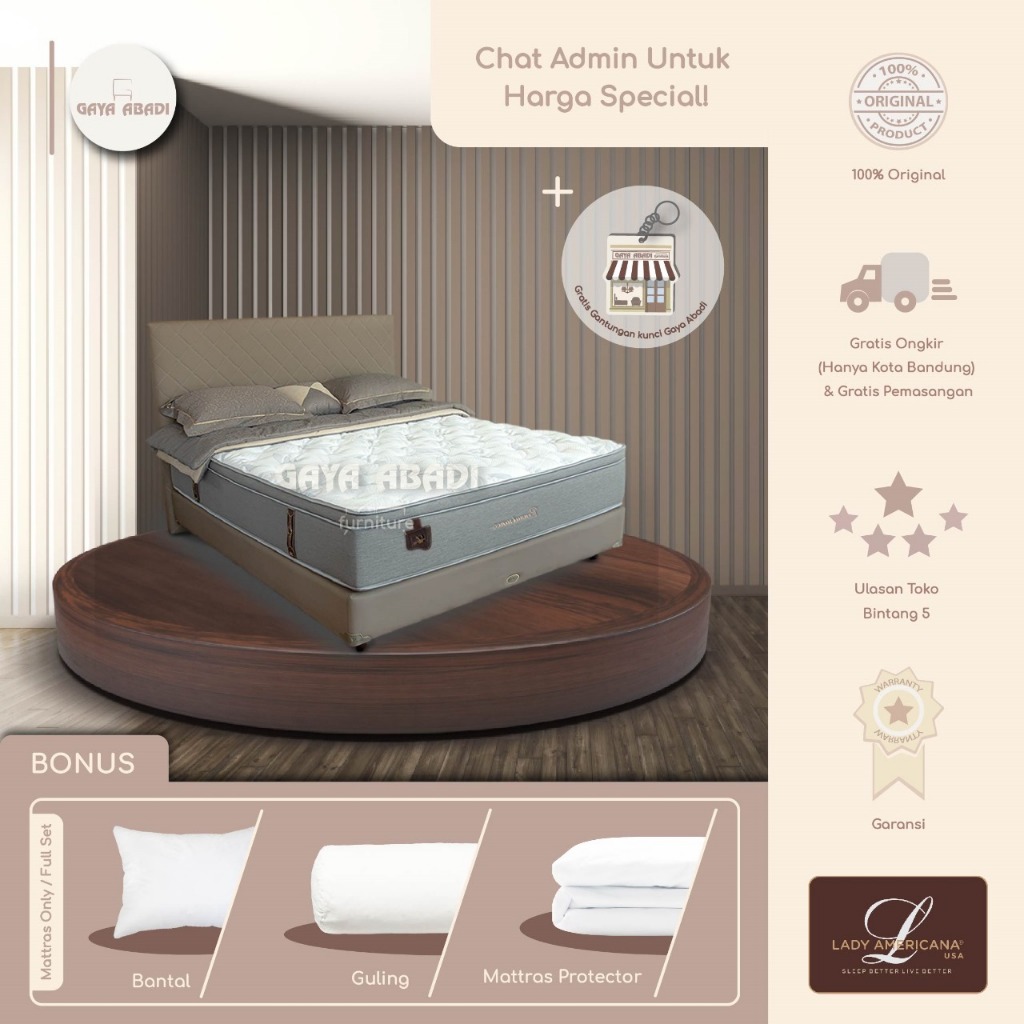 Springbed Lady Americana Rennaisance / Kasur Lady Americana Rennaisance - Lady Americana