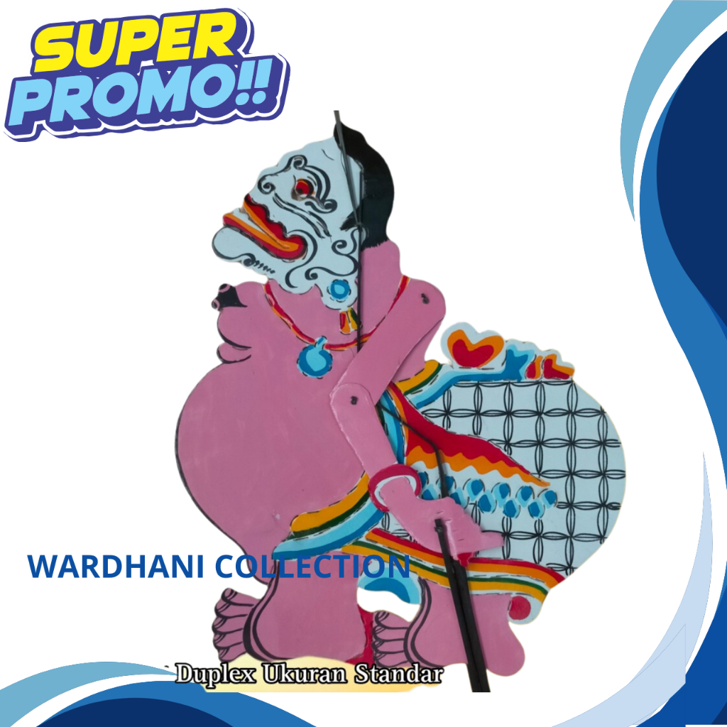 WAYANG KERTAS DUPLEX SEMAR PINK BAHAN KERTAS DUPLEX