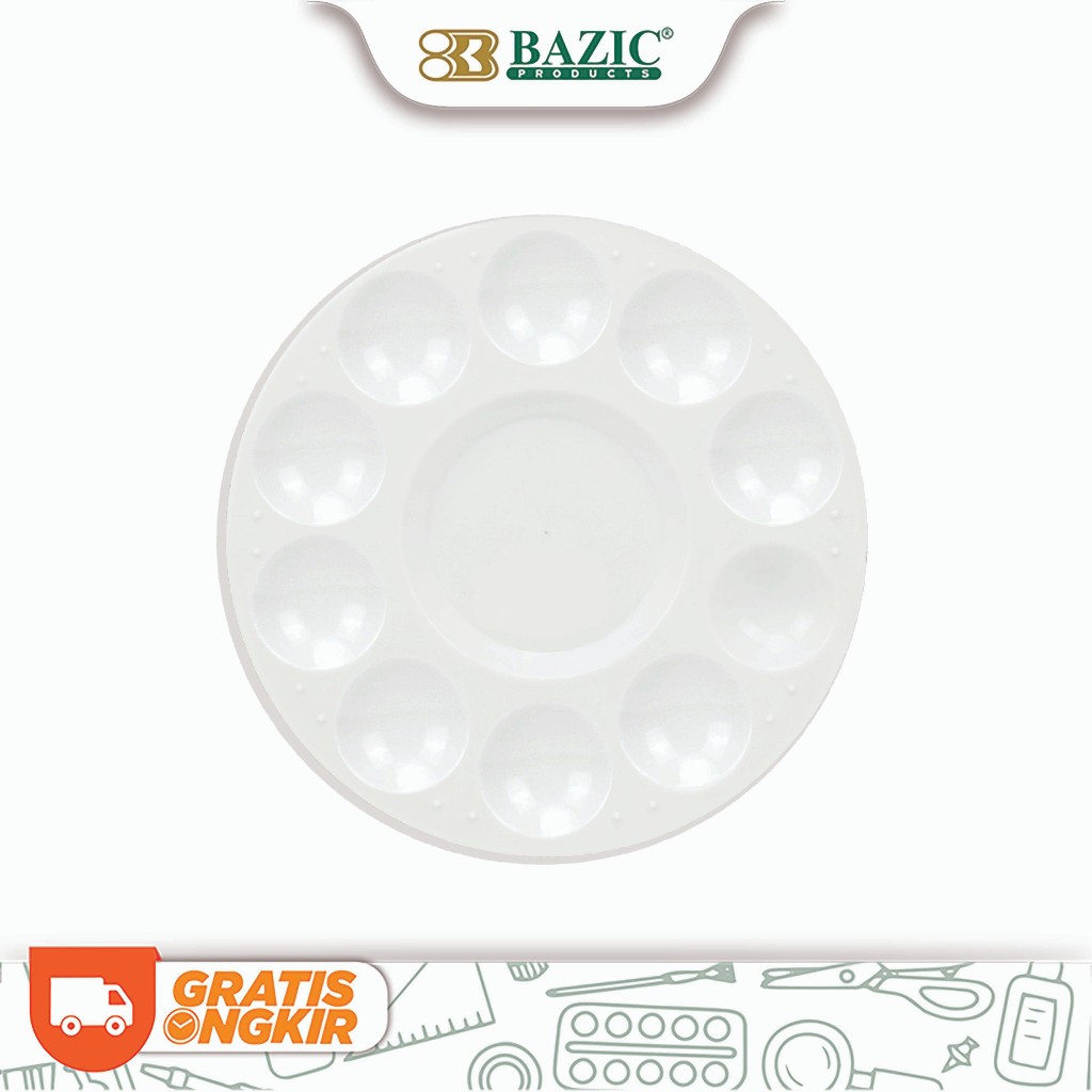 

Bazic Round 10-Mixing Palette - Piring Cat Air