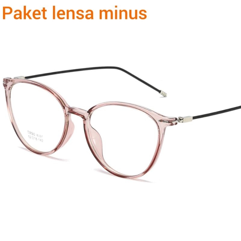 kacamata minus wanita oval photocromic anti radiasi blueray bluecromic ringan optik