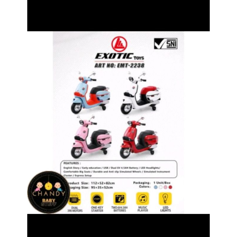 MOTOR AKI VESPA ANAK EXOTIC 2238