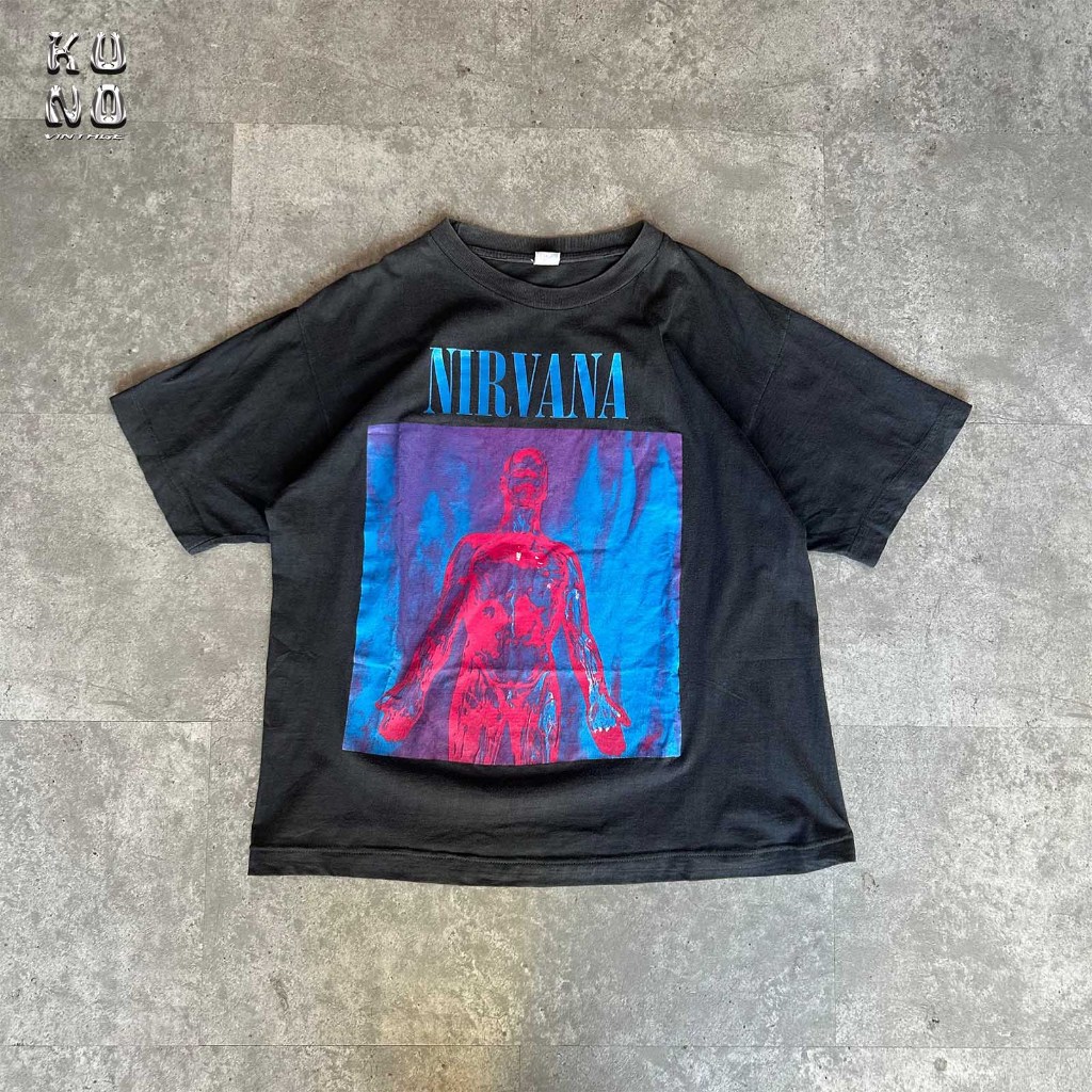 Nirvana 90's Sliver Washed Black Tee