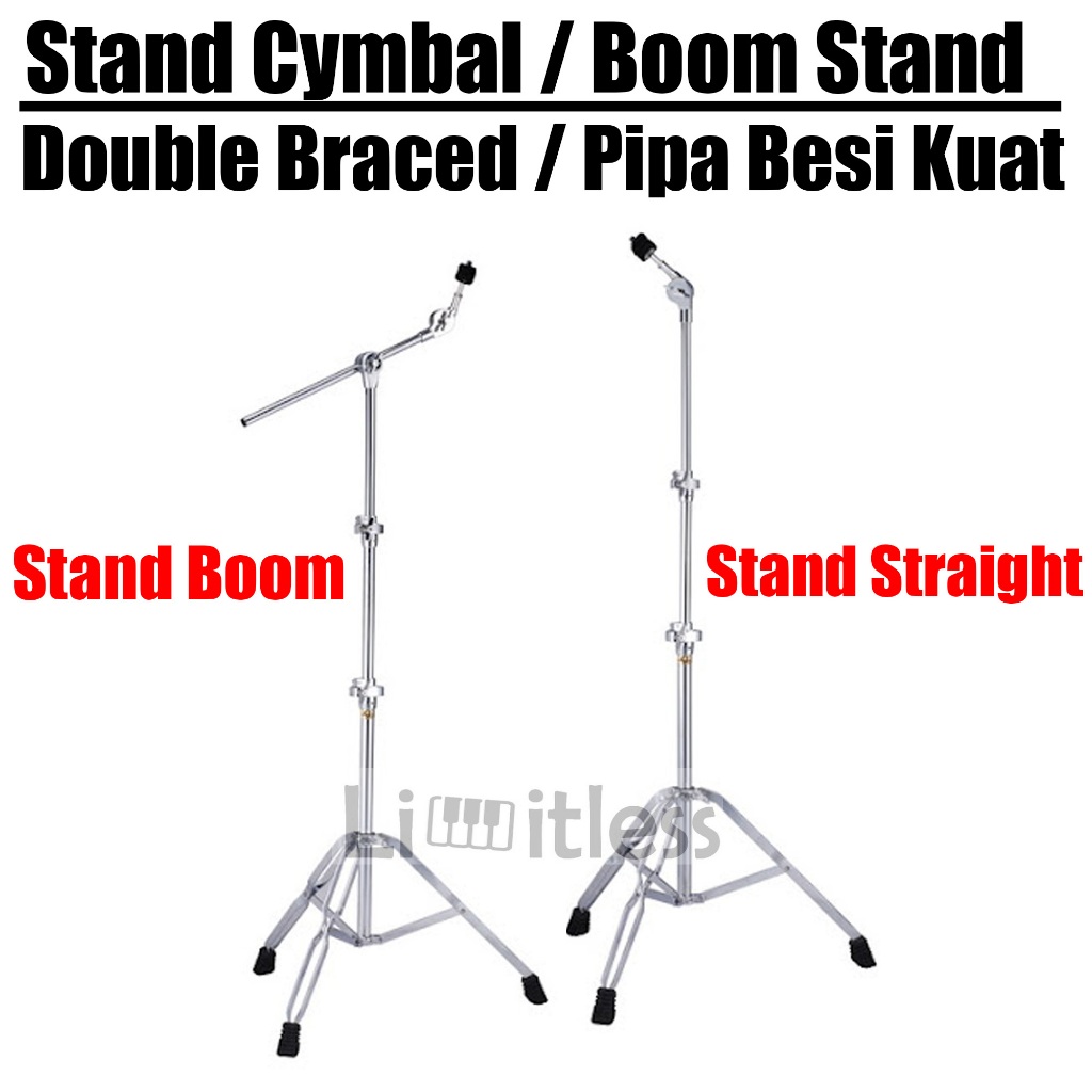 Stand Cymbal Drum / Stand Crash / Ride Cymbal / Stand Boom Stand Cymbal Drum Pipa Besi Kuat dan Koko