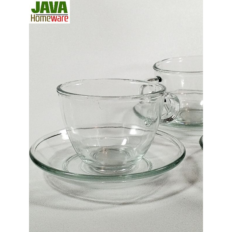 CANGKIR LEPEK COFFEE OR TEA BIB 02AB | CANGKIR LEPEK KACA | GELAS LEPEK KACA BENING