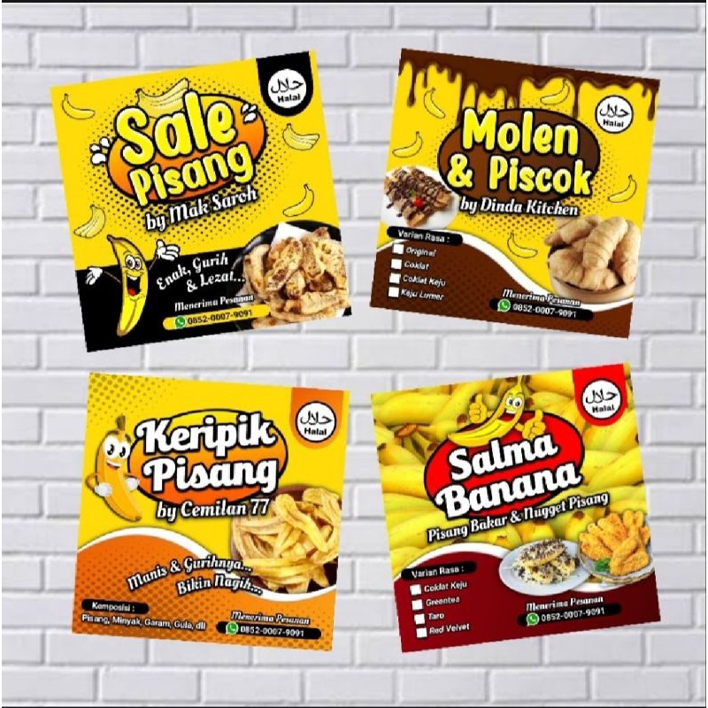

stiker label nama makanan dan minuman (design gratis) 100pcs