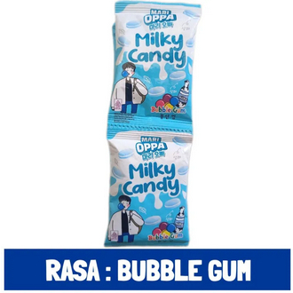 

Permen susu milky candy mari oppa rasa BUBBLE GUM murah 1 RENTENG ISI 10 BUNGKUS