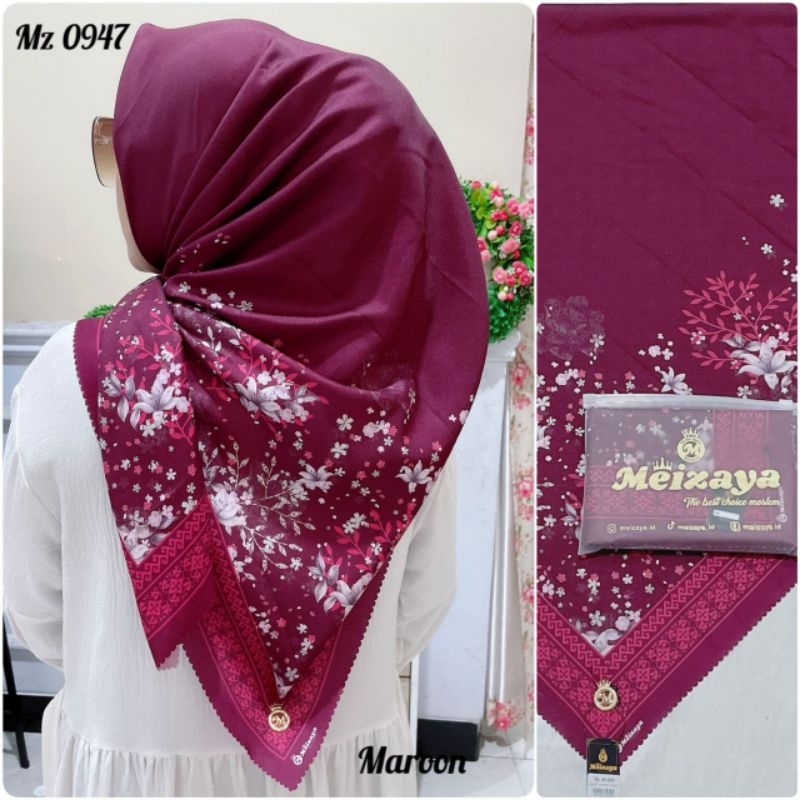 New Motif Meizaya Square Jilbab Segi Empat Motif by Meizaya