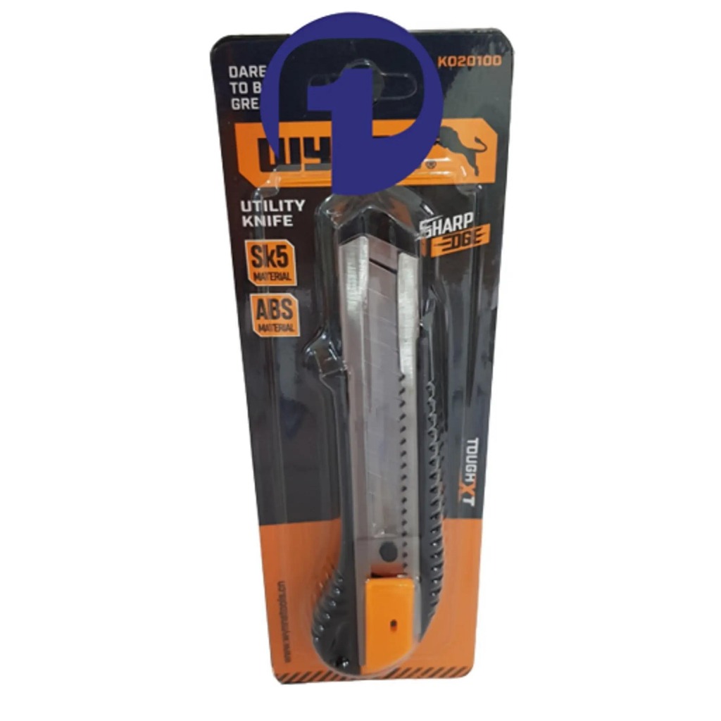 

PISAU CUTTER WYNNS K020100 UTILITY KNIFE 18MM 7 SECTION SK-5 BLADE