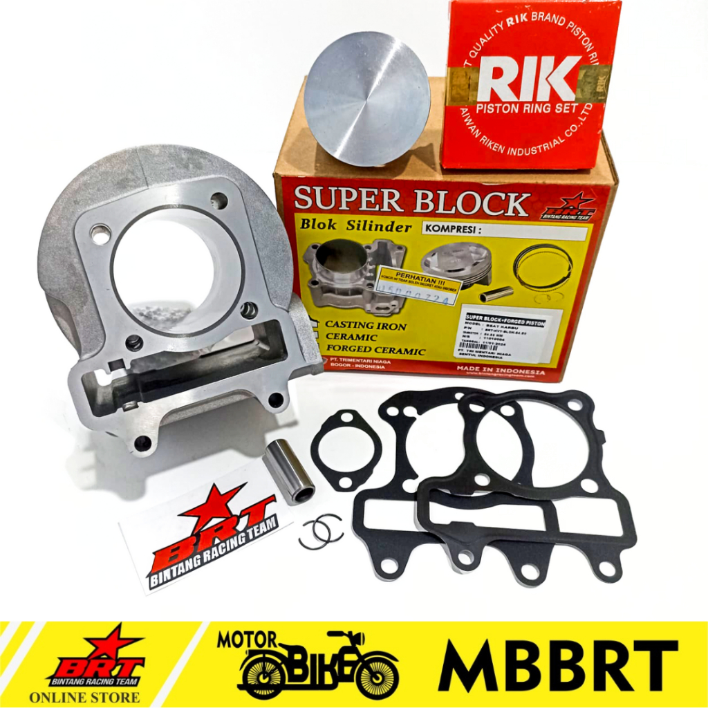 BLOK BRT BEAT KARBU SCOOPY SPACY KARBURATOR 54.50 BOREUP 130cc CAST IRON