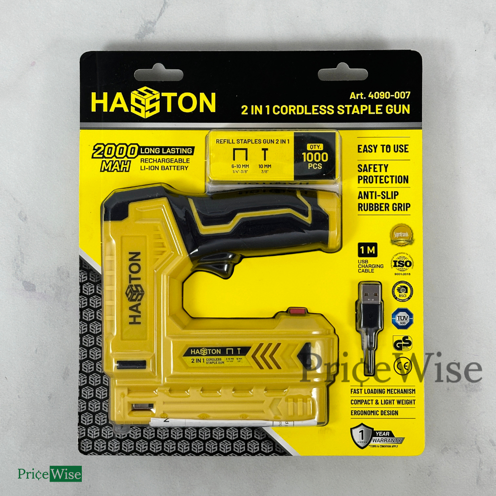 Mesin Paku Staples Tembak 2 in 1 Hasston 4090-007 / Cordless Staple