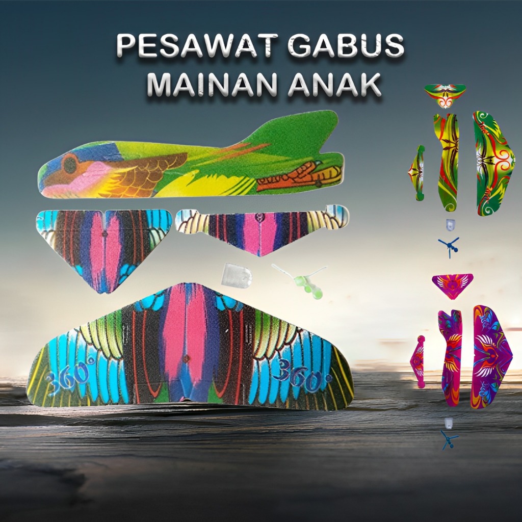 ✅✅✅ IDrone Pesawat busa gabus besar Flying Glider mainan Indonesia 90an jadul