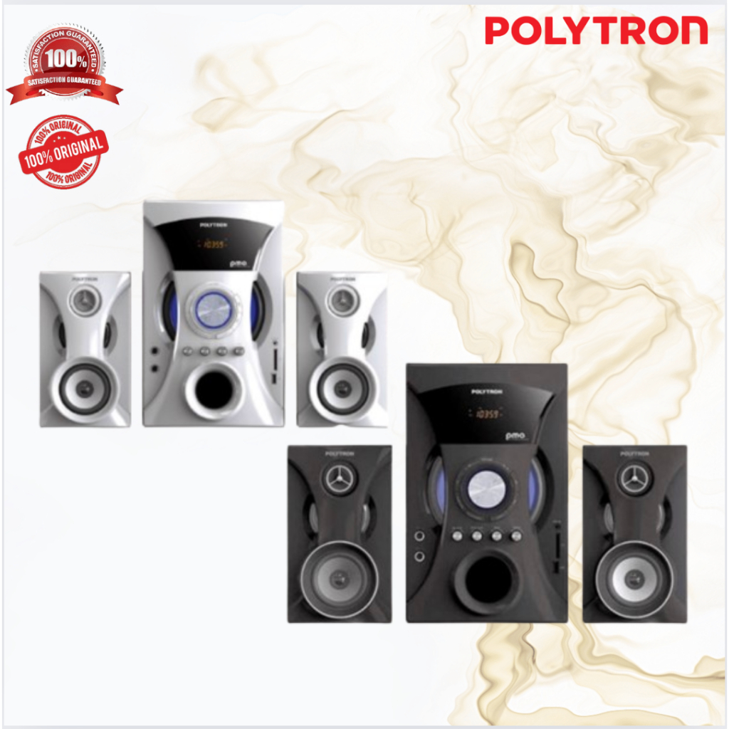 POLYTRON SPEAKER MULTIMEDIA PMA9525B/W/PMA-9525-B/W/PMA 9525 B/W/BERGARANSI RESMI/ORIGINAL