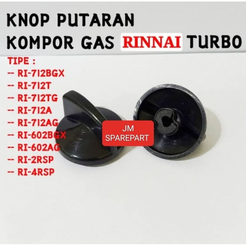 Knop Kompor Gas Rinnai RI-712 RI-712T RI-712A Original