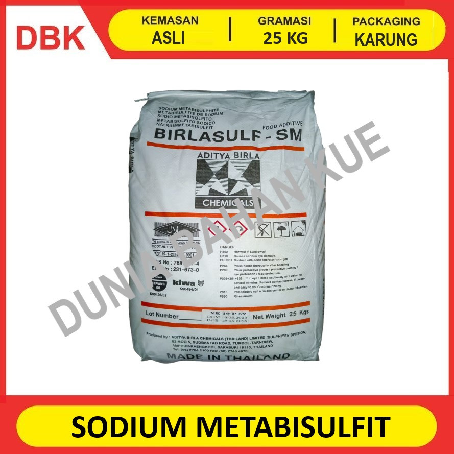 

SODIUM METABISULFIT / SODIUM METABISULPHITE / SMS / NATRIUM - 1 BAG 25 KG