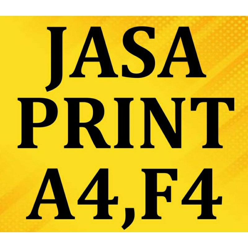 

Print A4 / F4 hitam putih