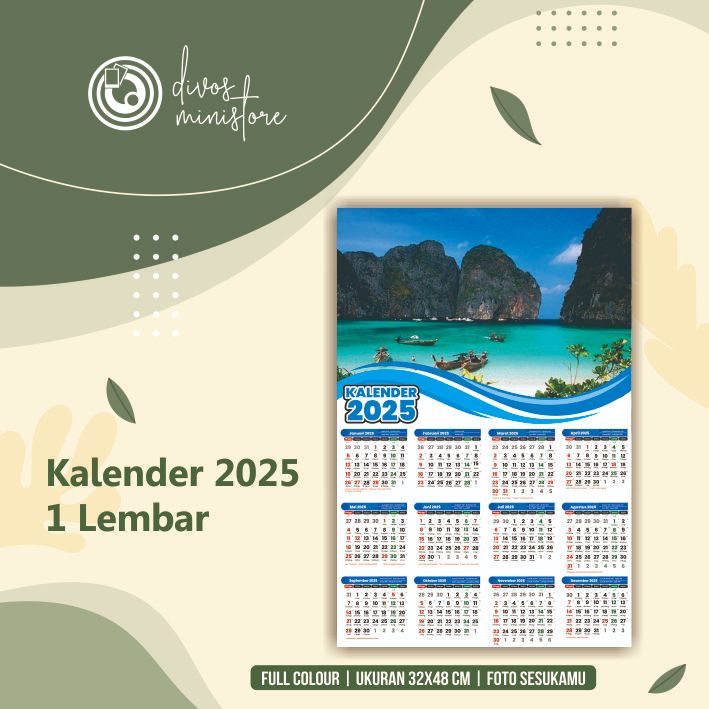 

KALENDER 2025 CUSTOM A3+ 1 LEMBAR ( 1 ADA 12 BULAN )