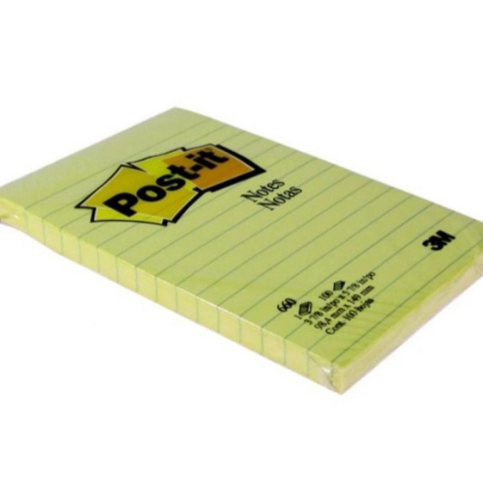 

Price 3M post it sticky notes yellow lines bergaris 66