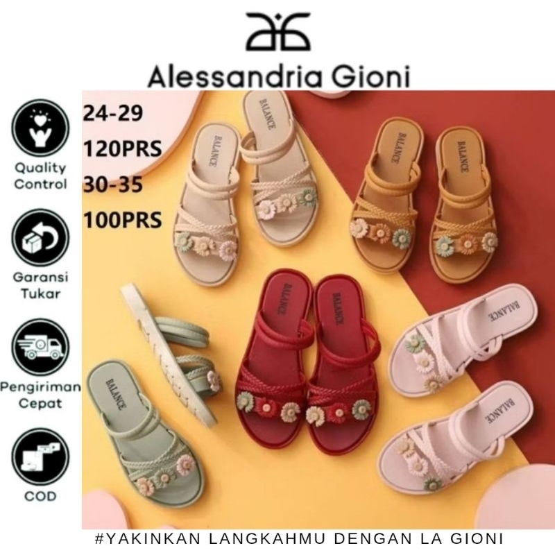 AG- DAISY Sandal Jelly Anak Wanita Wedges Jelly Anak Sendal Karet Jelly Anak