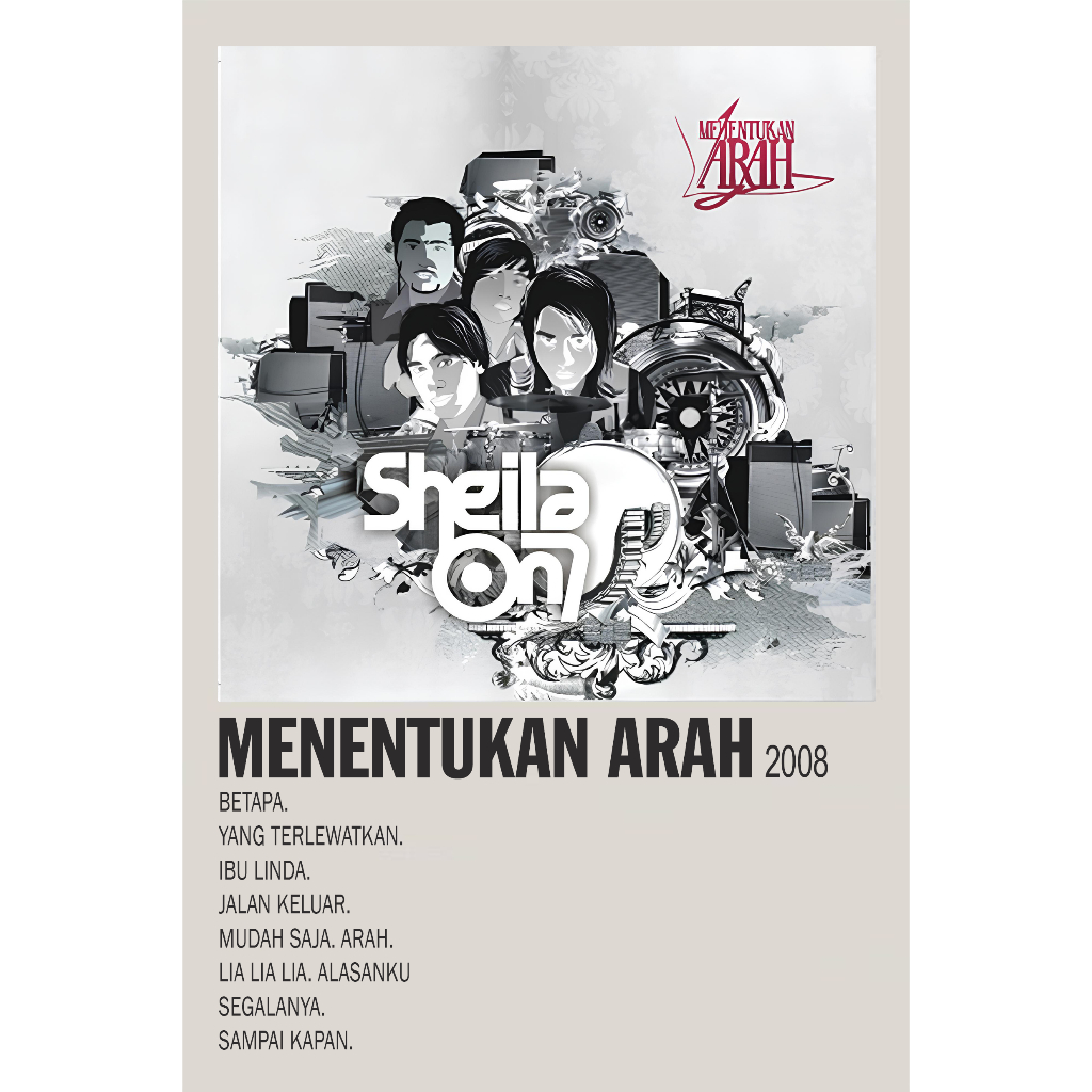 Poster Album Menetukan Arah - Sheila On 7