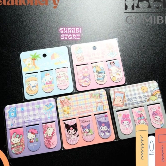 

FG2 1 PAPAN 2 PACK Pembatas Buku Sanrio Pembatas Buku Magnet SANRIO