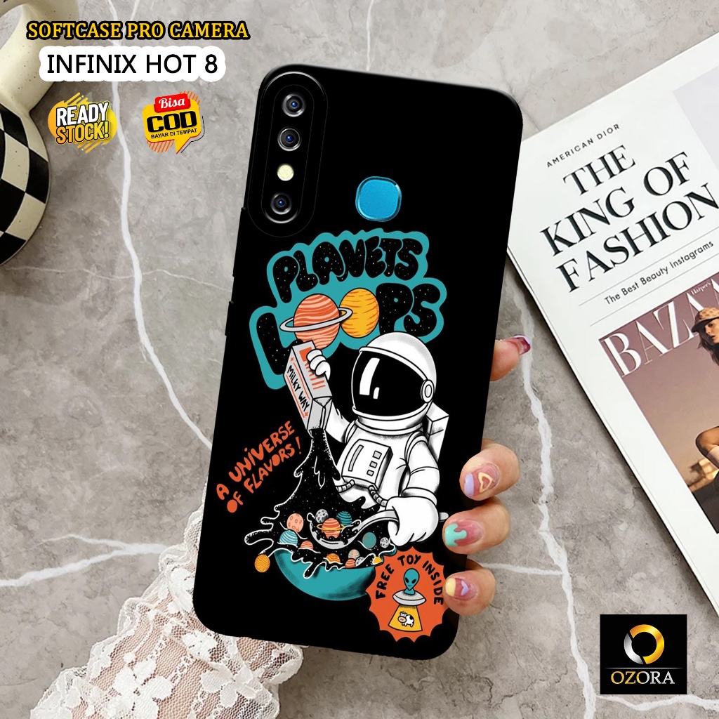 Case Infinix Hot 8 Terbaru - OZORA - Fashion Case Astronot - Casing Hp Infinix Hot 8 - Softcase Infi