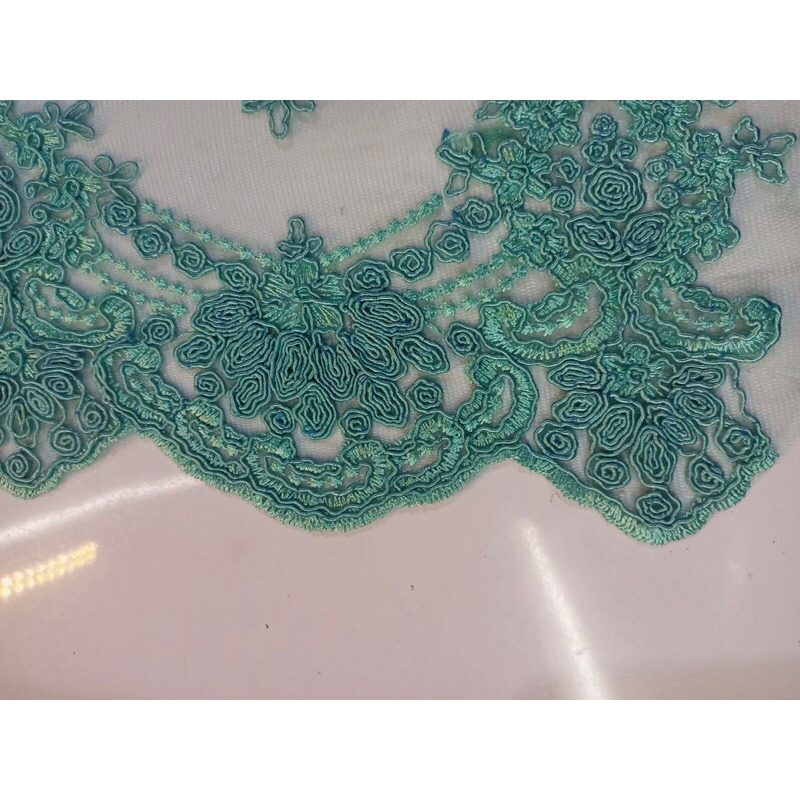 Renda tile cornely hijau tosca per meter