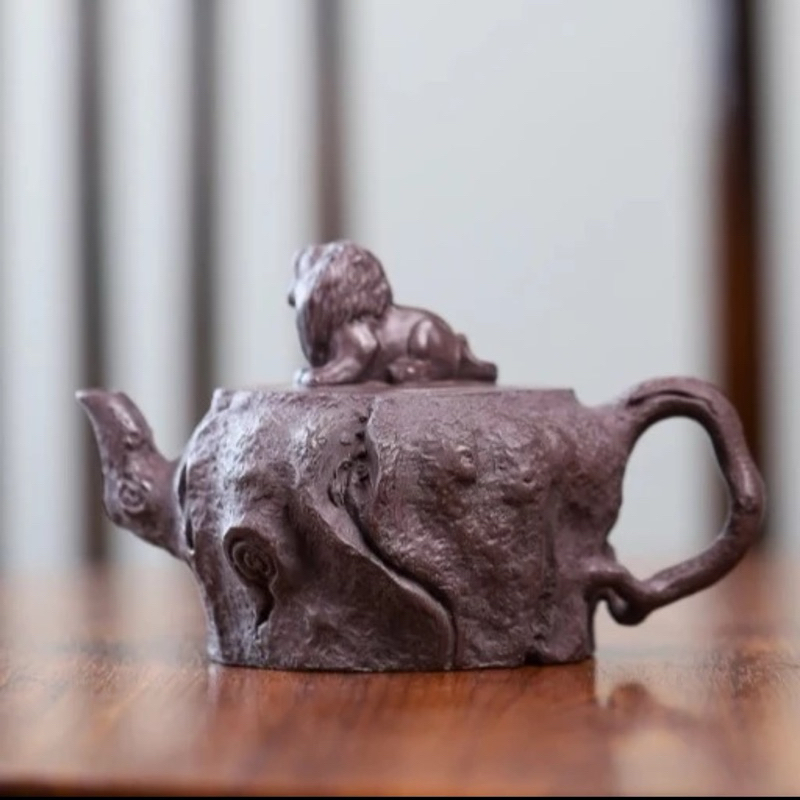 Authentic Yixing Zisha Tree Stump TeaPot