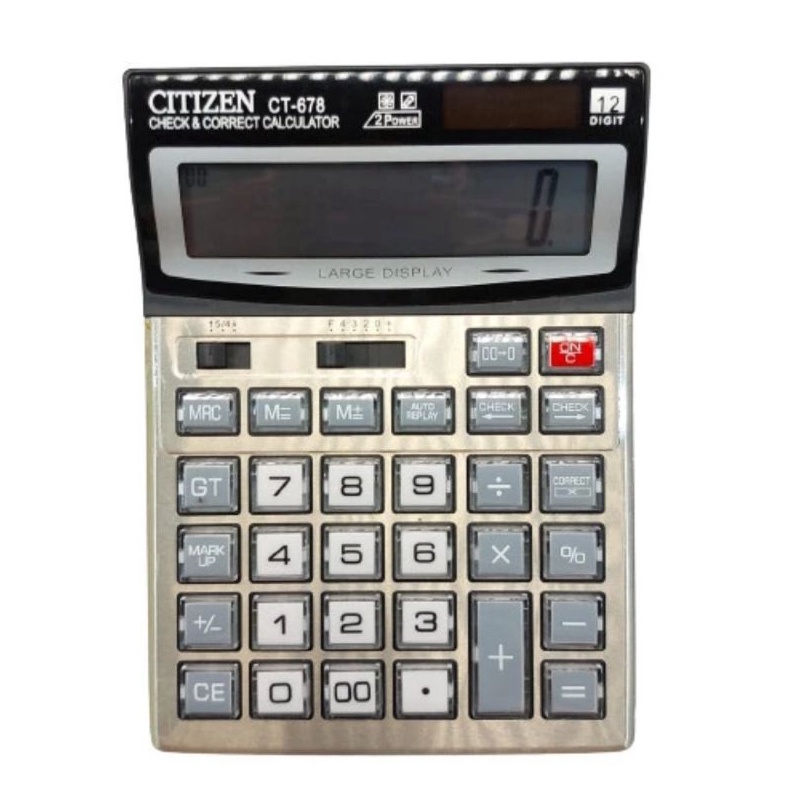 

LUAR BIASA Kalkulator CITIZEN CT678 Calculator Check Correct Cek Ulang CT678