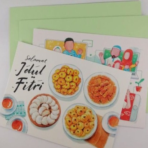 

Murah Postcard Kartu Pos Idul Fitri Watercolor Posnesia x kamisketsa