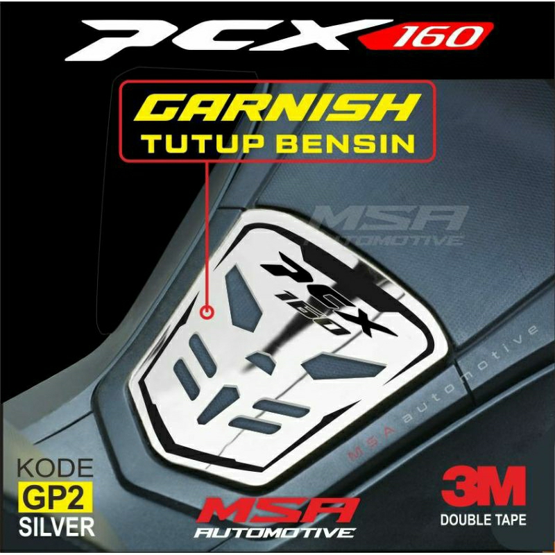 garnis tutup bensin honda pcx 160 aksesoris garnis honda pcx  160
