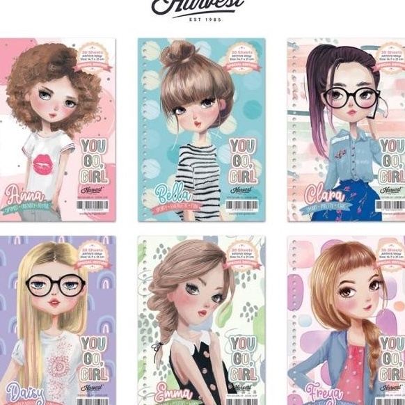 

KF7 TOP Loose Leaf Kertas Binder Harvest A5 You Go Girl