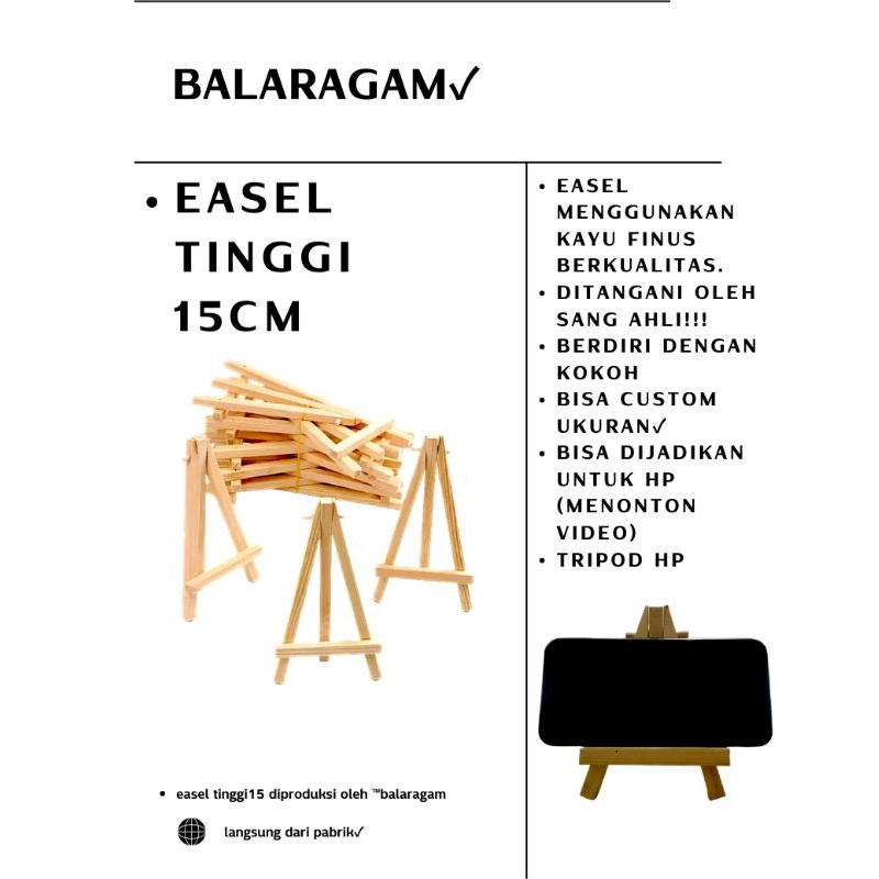 

Easel tinggi 15cm Easel kanvas lukis tripood hp