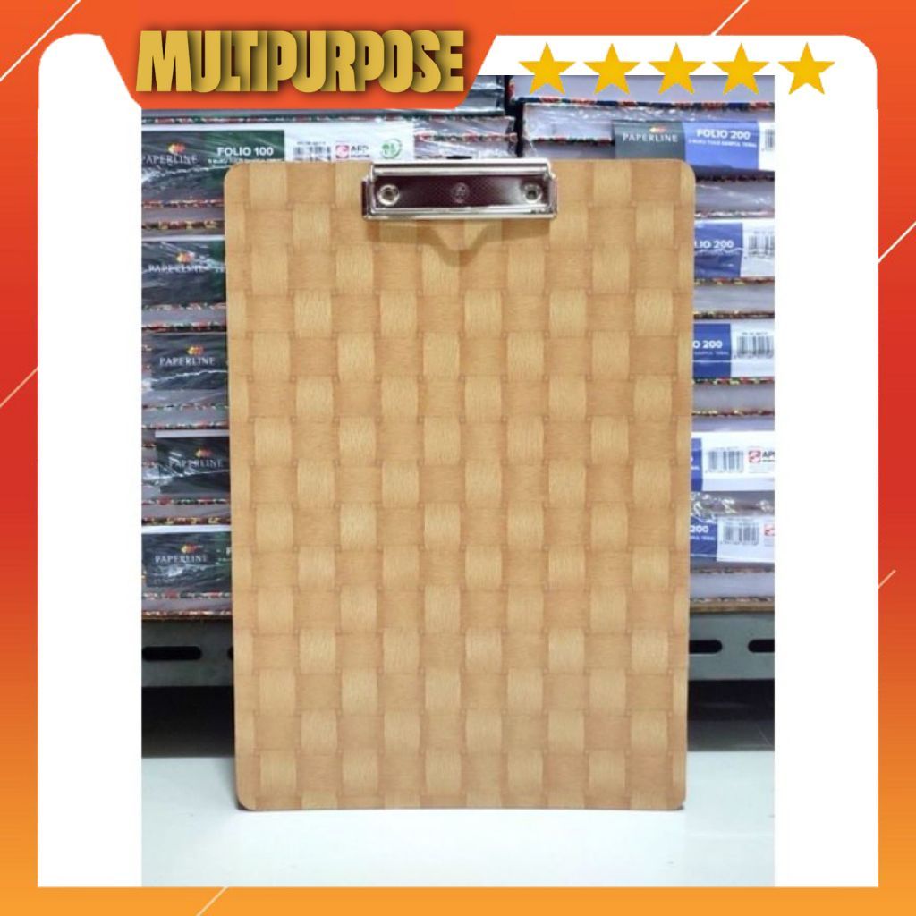 

CLIPBOARD / PAPAN JALAN / DADA KAYU F4 FOLIO CLIP BOARD / PAPAN UJIAN