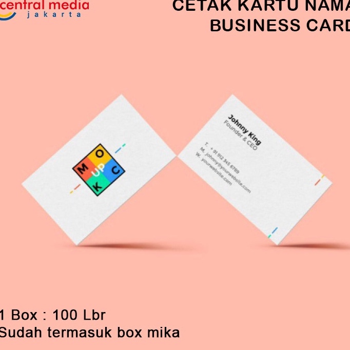 

KP8 Cetak Kartu Nama Blues White Full Color Box Thank You Card Premium 1 Lembar